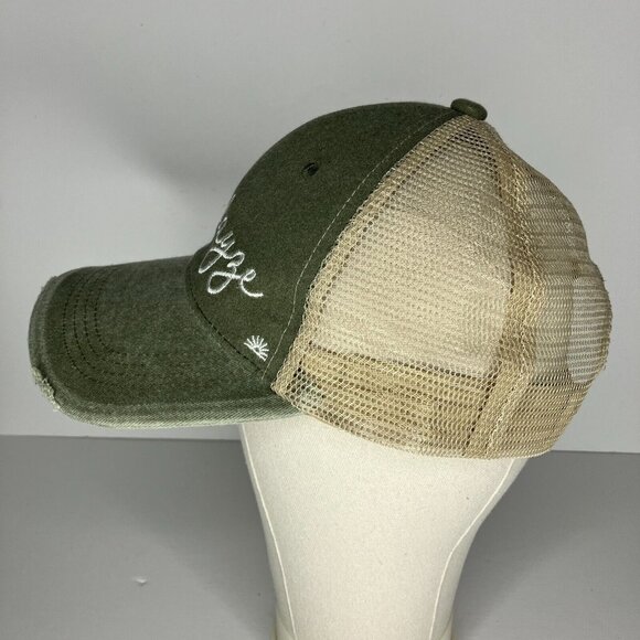 Tate + Zoey Green Distressed Style Adjustable Hat - Picture 4 of 7